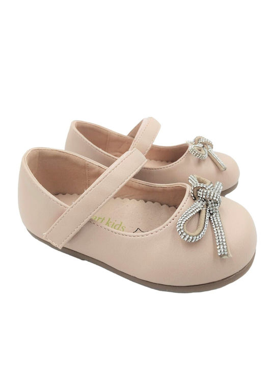 Παιδικές Μπαλαρίνες mit Bügel- und Schleifenverschluss Synthetisches Leder Beige