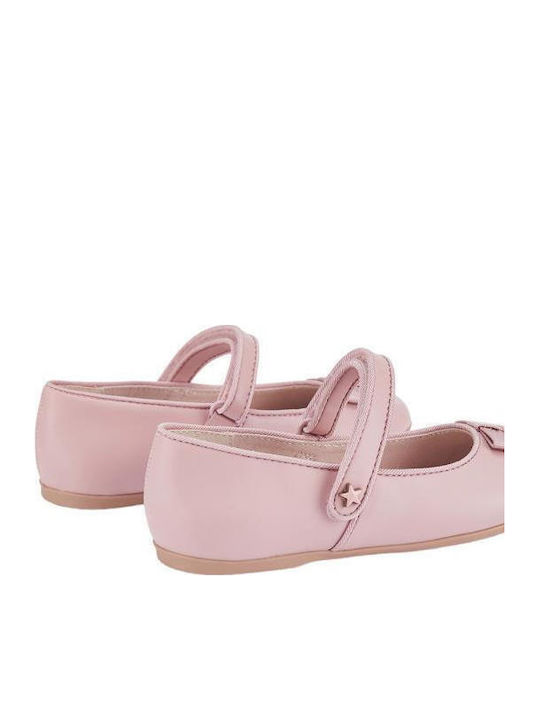 Kids Ballerinas with Hoop & Loop Closure Pink