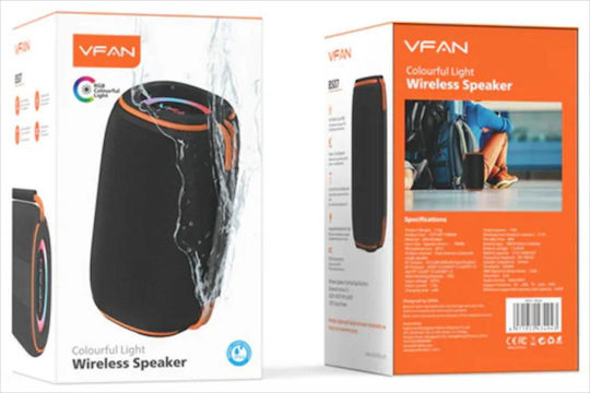 VFAN BS07 Ηχείο Bluetooth με Διάρκεια Μπαταρίας έως 5 ώρες Μαύρο