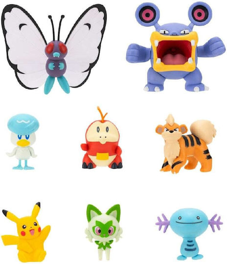 Jazwares Φιγούρες 8 Pokemon για 3+ Ετών 5εκ.