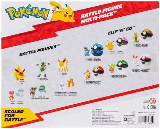 Jazwares Φιγούρες 8 Pokemon για 3+ Ετών 5εκ.