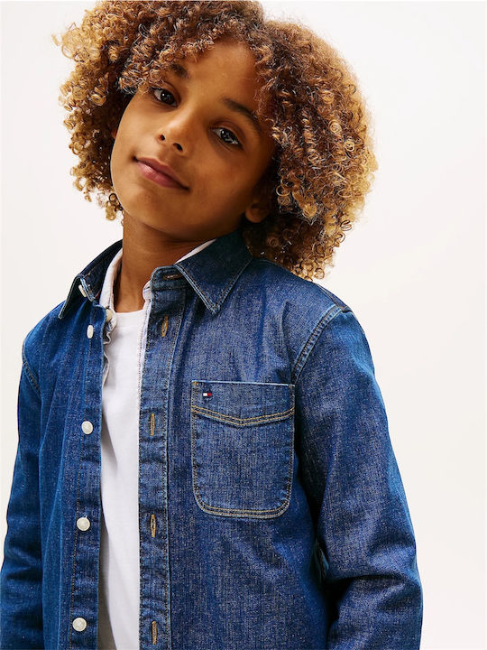 Kids Shirt Long Sleeve Denim Jean