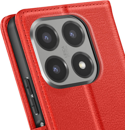 Avizar Wallet Case Xiaomi 15t Chesterfield Series Stand Function Red