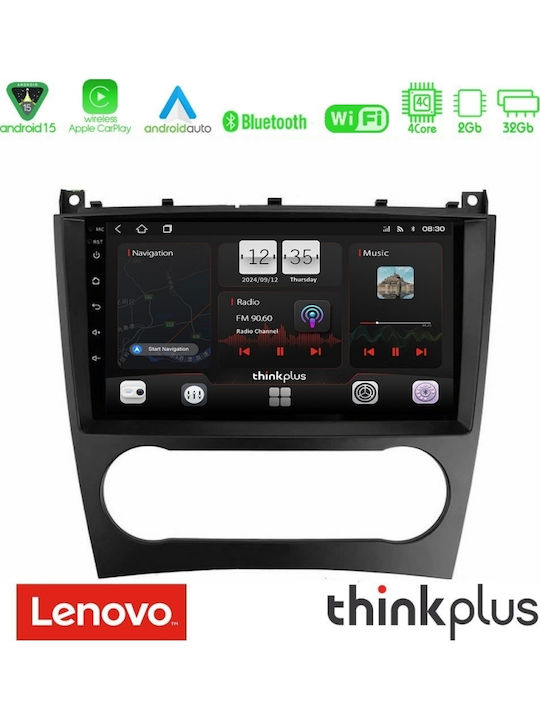 Lenovo Car Audio System for Mercedes-Benz C Class / CLK Class / CLC Class 2004-2011 (Bluetooth/USB/AUX/WiFi/GPS/Apple-Carplay/Android-Auto) with Touch Screen 9"