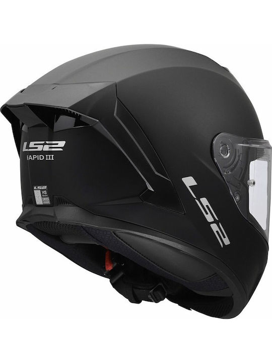 LS2 FF820 Rapid III Мат черно Мотоциклетна каска Full Face ECE 22.06 1350гр