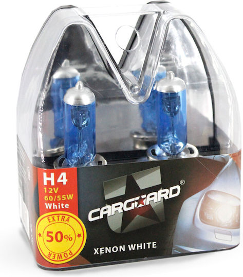 CarGuard Lampen Auto H4 Halogen Weiß 12V 55W 2Stück