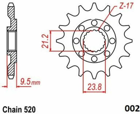 Moto Master Предно зъбно колело за Honda CR 250 - КР 250