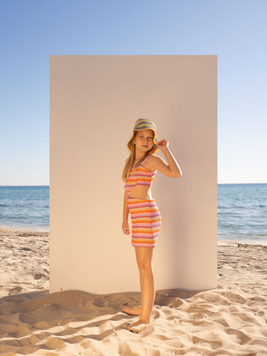 Children's Dress Sleeveless Knitted Multicolour