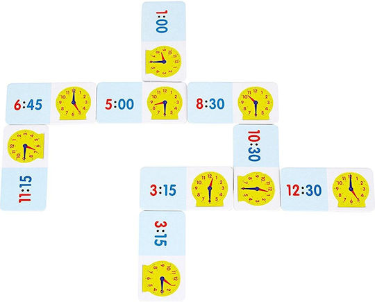 Learning Resources Time Domino Educational Time Learning Game made of Wood