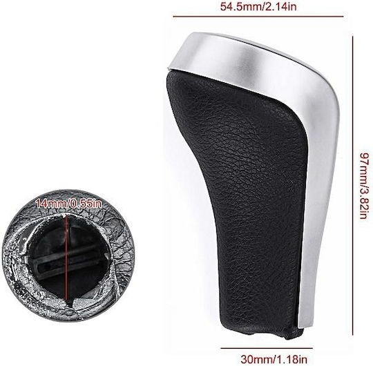 Shift Knob for BMW E87 / E90 / E91 / E92 / E60 / X1 / X3 / X5 / E53 Silver
