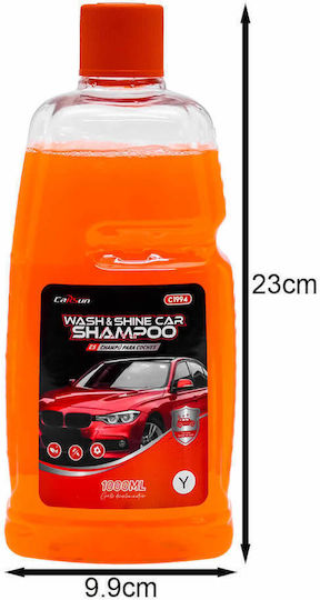 Carsun Σαμπουάν Πλυσίματος Αυτοκινήτου με Κερί και Άρωμα Πορτοκάλι 1L