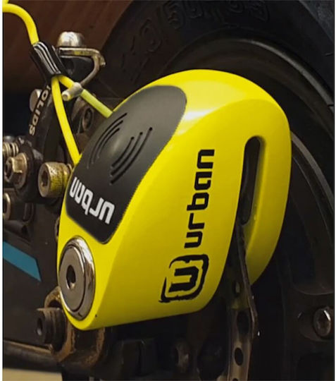 Urban Motorcycle Disc Brake Lock with Alarm & 6mm Pin