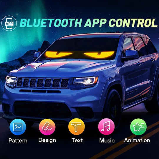 Гъвкав LED Панел За Автомобил 16×96 Пиксела 5V Bluetooth Jn-2853-85 RGB