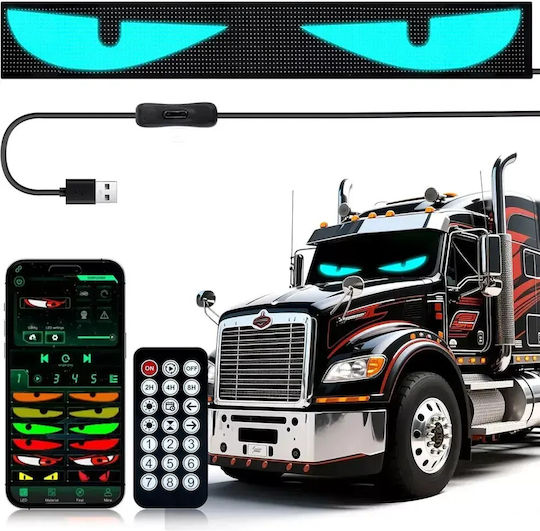 Гъвкав LED Панел За Автомобил 16×96 Пиксела 5V Bluetooth Jn-2853-85 RGB
