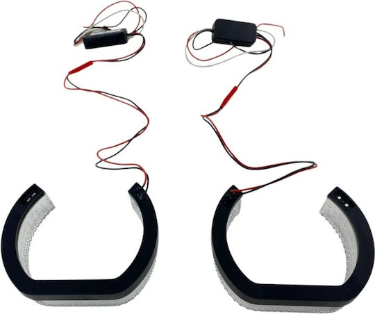 Projector Cap 3.0" Square Matrix M12 Led Drl 1 Piece