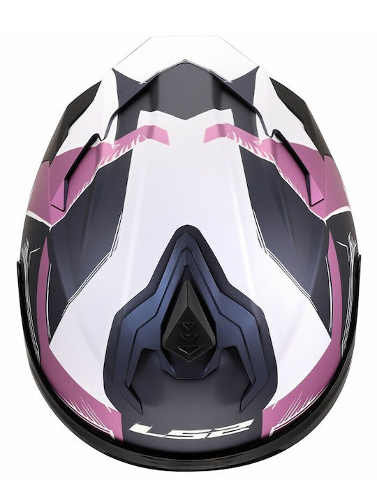 LS2 Challenger II FF817 Flaman Matt Lavender Motorradhelm Volles Gesicht ECE 22.06 mit Sonnenblende