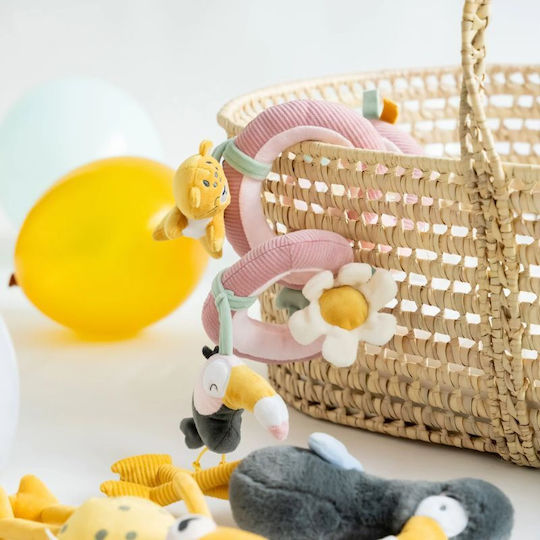Saro Spiral Baby Toy for Stroller with Teether Jungle Party for Newborns
