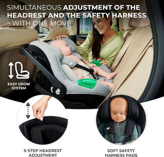 Kinderkraft Mink Pro Καθισματάκι Αυτοκινήτου i-Size με Isofix Grey
