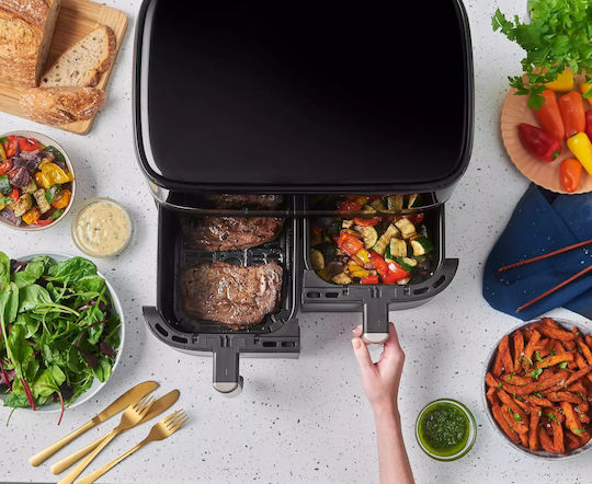 Russell Hobbs Satisfry Friteuză cu aer cu Coș Detașabil Dublu 9lt Negru