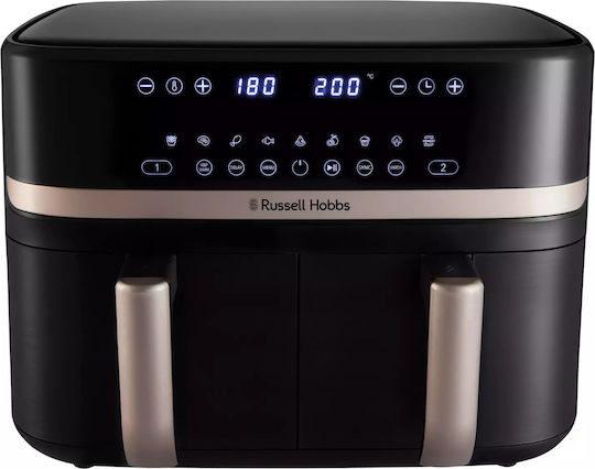 Russell Hobbs Satisfry Friteuză cu aer cu Coș Detașabil Dublu 9lt Negru