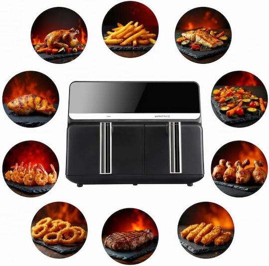 Eldom Air Fryer with Double Detachable Bucket 9lt Black FR200
