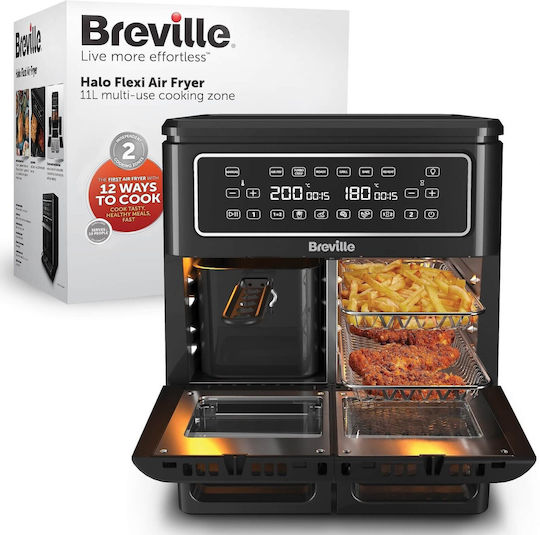 Breville Air Fryer with Double Detachable Bucket 11lt Black 2085267