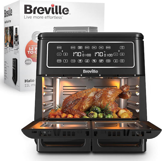 Breville Air Fryer with Double Detachable Bucket 11lt Black 2085267
