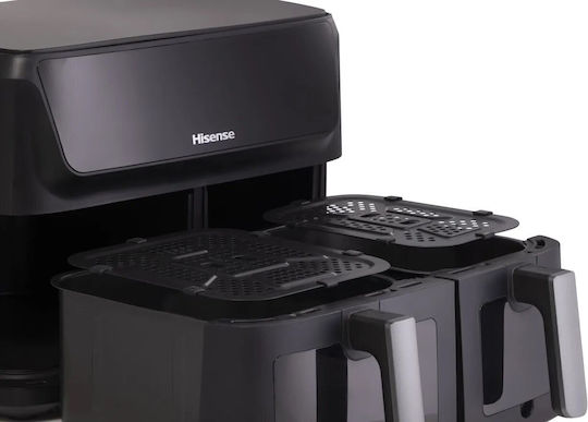 Hisense Heißluftfritteuse mit Doppel-Abnehmbarer Korb 11Es Schwarz 2096198