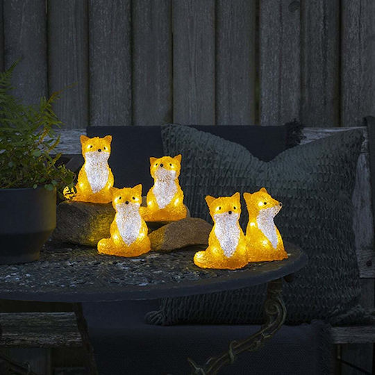 Set Figuri De Crăciun Iluminate Konstsmide Vulpile 40 Leduri 12cm 5 Bucăți 6233-203