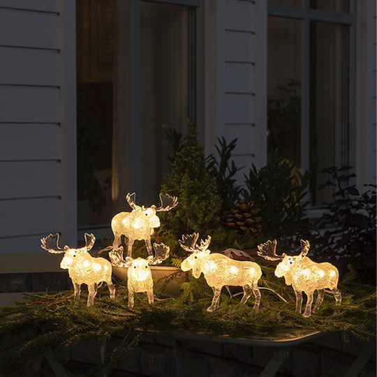 Set Figuri De Crăciun Iluminate Konstsmide Renii 40 Leduri 13 Cm 5 Bucăți 6241-103