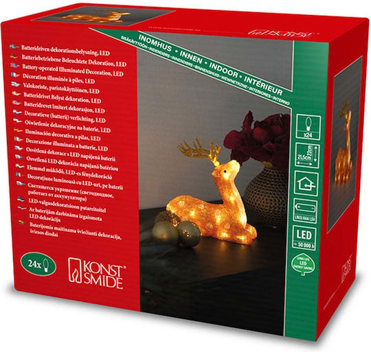 Figurină De Crăciun Iluminată Konstsmide Ren 24 Leduri 22cm 6215-103