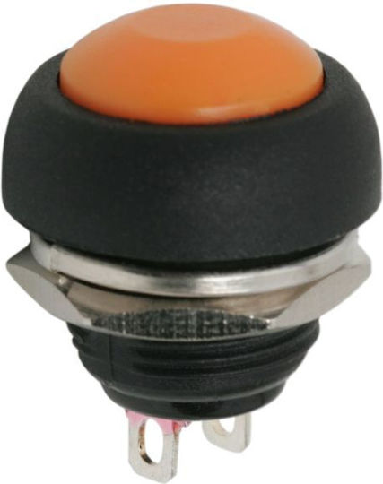 Set 5 Pieces Button 1 Circuit 1a-250v Off On Orange