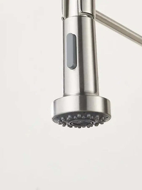Alista Home Yd/101 Baterie Chiuvetă Bucătărie Bancă cu Spirală Exterioară Argintie