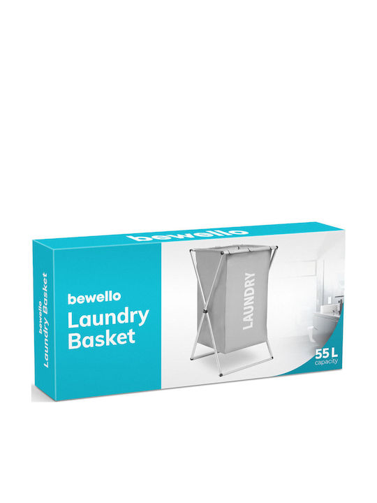 Alista Home Καλάθι Απλύτων Υφασμάτινο Πτυσσόμενο 55lt 37.5x38x57cm Γκρι Alista Home Καλάθι Απλύτων Υφασμάτινο Πτυσσόμενο 55lt 37.5x38x57cm Γκρι