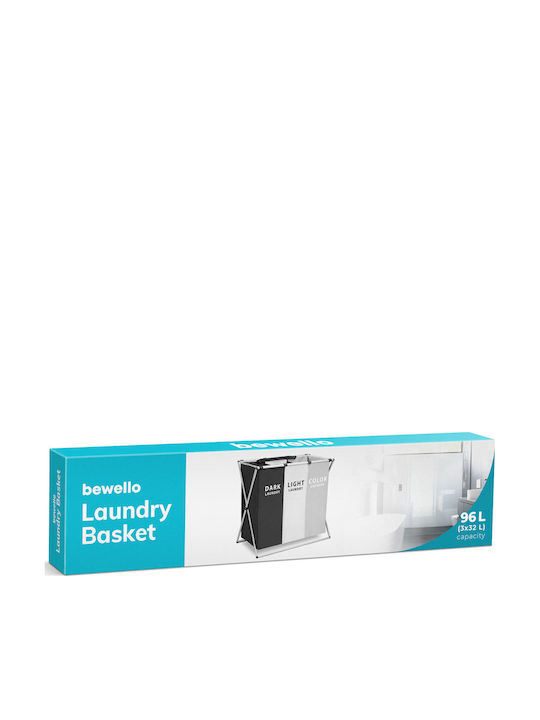 Alista Home Καλάθι Απλύτων Υφασμάτινο Πτυσσόμενο 96lt 65x37x58cm Γκρι Alista Home Καλάθι Απλύτων Υφασμάτινο Πτυσσόμενο 96lt 65x37x58cm Γκρι