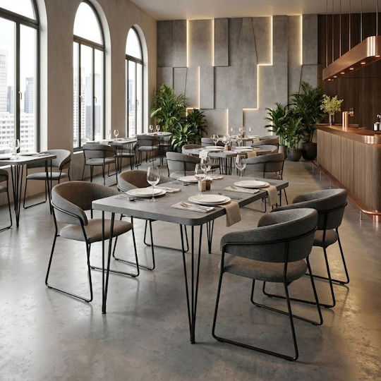 Roger Tisch Speisesaal Holz Gray 120x70x75cm