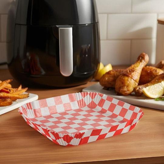Alista Home Hârtie De Copt Antiaderentă Pentru Air Fryer 20x20cm 50 Bucăți