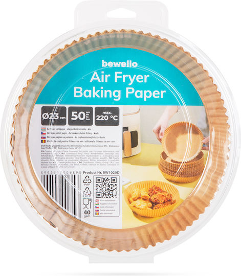 Alista Home Hârtie De Copt Antiaderentă Pentru Air Fryer 23x23cm 50 Bucăți