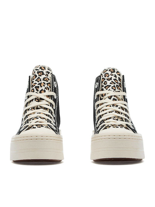 Chuck Taylor All Star Modern Lift Flatforms Tip Botine Negre