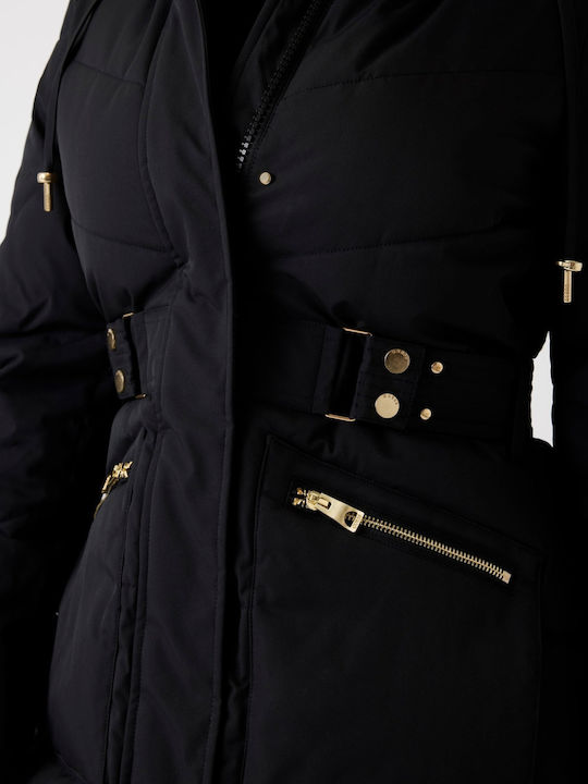 Γυναικείο Μπουφάν για Χειμώνα Μαύρο