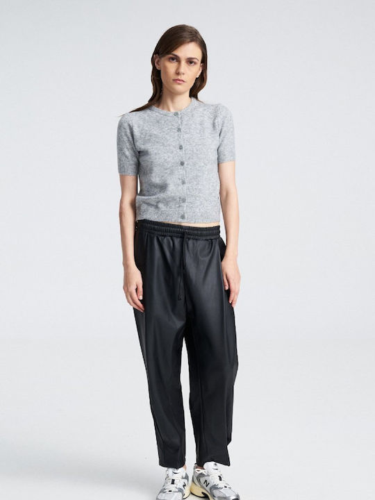 Zoya Pants Women's High-waisted Fabric Trousers Black