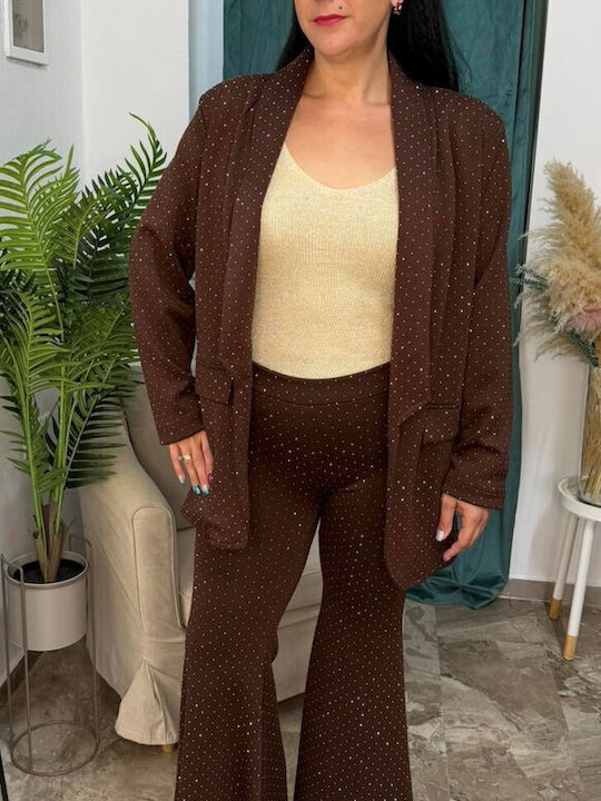 Femei Brown Costum
