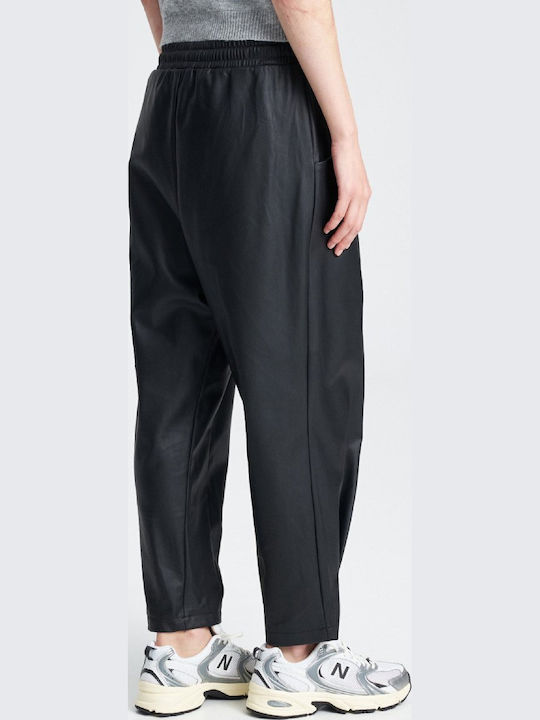 Pants Γυναικείο Ψηλόμεσο Υφασμάτινο Παντελόνι Μαύρο