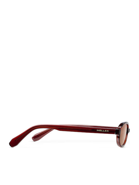 Meller Osei Woman Sunglasses With Red Horn-Rimmed Frame And Red Lens OS-MAROONGBROWN