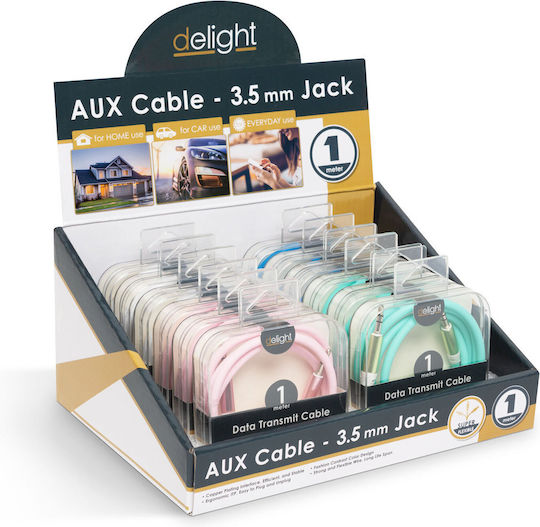 Delight Cablu Aux Jack 3,5 Mm Mufă Acoperire Silicon 1 M