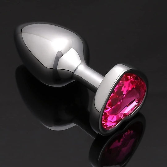 SMD Analspielzeug Anal Plug L 9cm Silber Pink Herz
