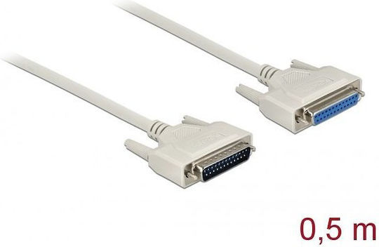 Serielles PS/2-Kabel Delock D-Sub 25 Stecker Zu Buchse 0,5 m