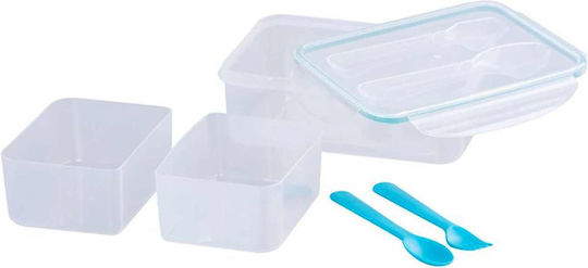 Cutie pentru Mâncare Plastic Albastru 1500ml 1buc