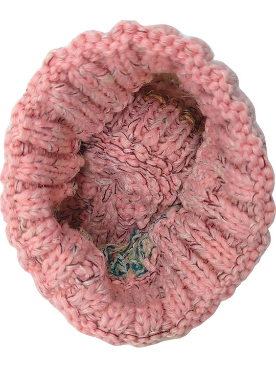 Beanie Γυναικείος Σκούφος Πλεκτός σε Ροζ χρώμα