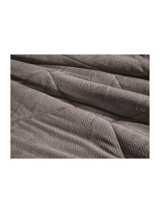 Guy Laroche Κουβερτοπάπλωμα Ημίδιπλο 180x240εκ. Moore Cocoa